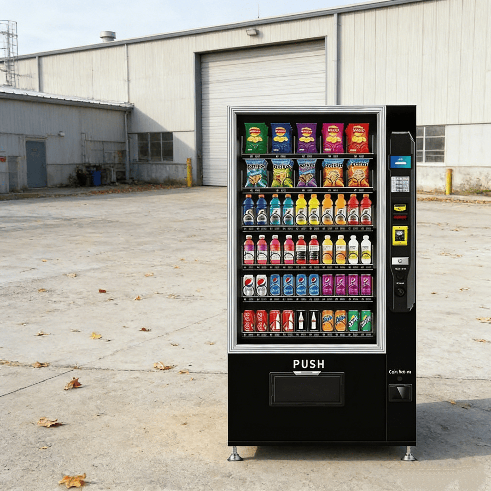 Food And Snacks - Classic Combo Vending Machine with Refrigerator