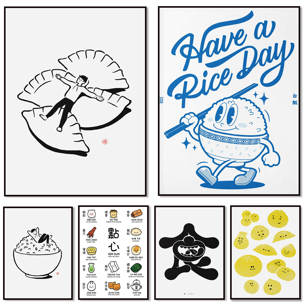 Foody Snacks - Asian comfort food, bun dumplings, rice,