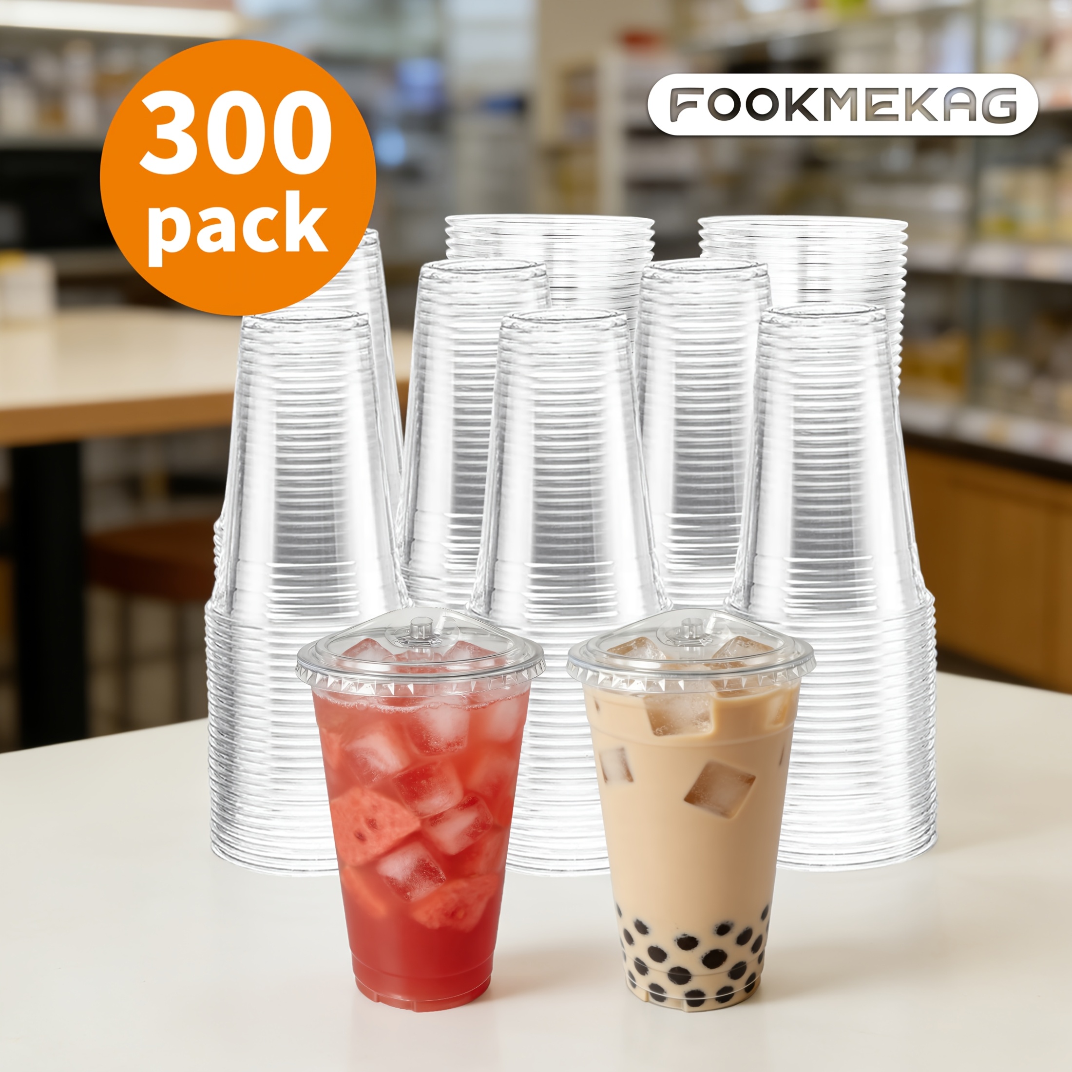 Food & Snacks Coloring Book Bold & Easy - Fun-Sized Transparent Plastic Cups – 300-Pack,
