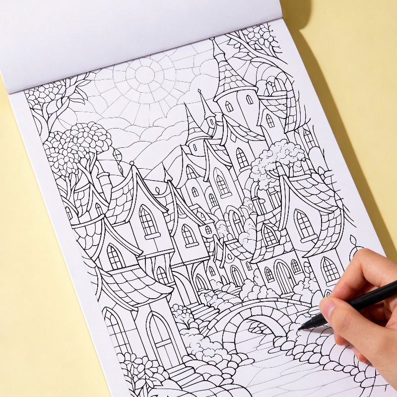 Food Snacks Coloring Book - An Adult Decompression and Meditation Hand