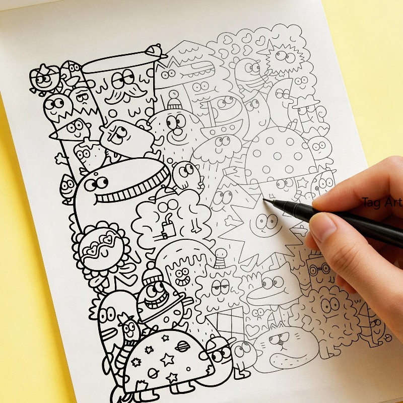 Anxious Relief Hand Picture Bo - Food Snacks Coloring Book บทวิจารณ์และราคา