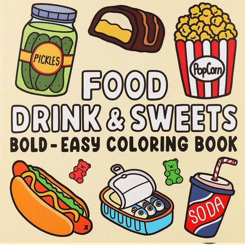Food Drinks and Desserts Color - Food Snacks Coloring Book บทวิจารณ์และราคา