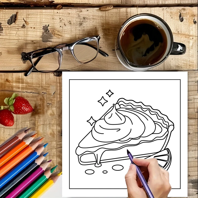 Easy Food and Snacks Coloring  - Food Snacks Coloring Book บทวิจารณ์และราคา