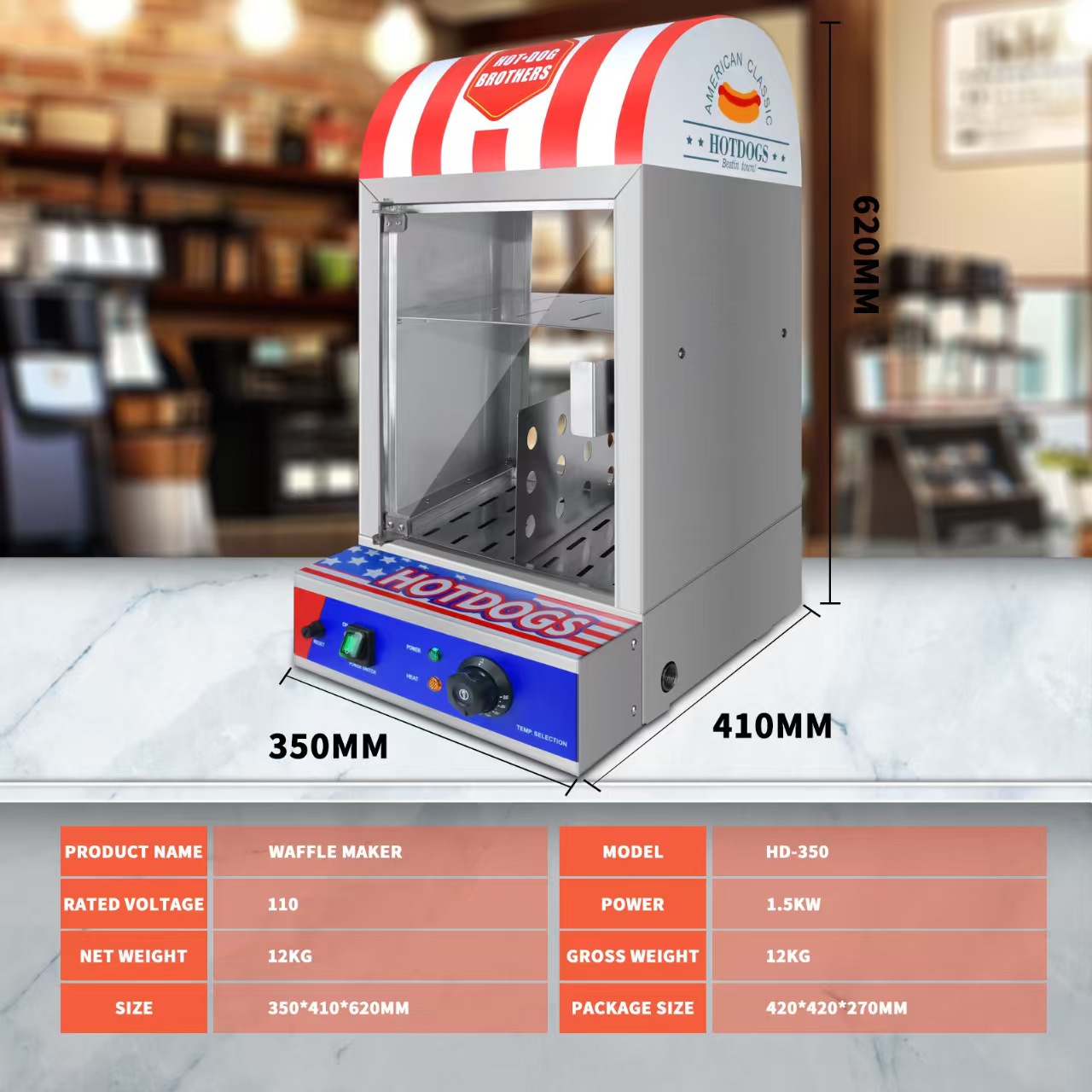 Commercial Automatic Hot Dog B - Food Processor Snacks บทวิจารณ์และราคา