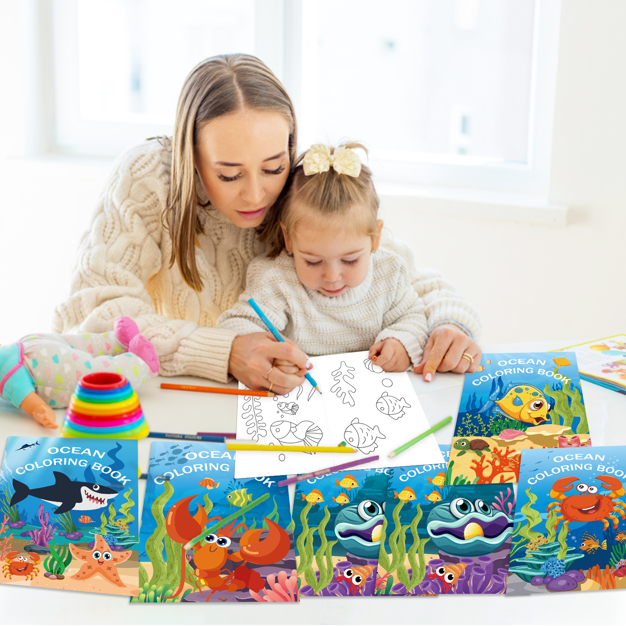 16pcs Cartoon Underwater World - Food Snacks Coloring Book บทวิจารณ์และราคา