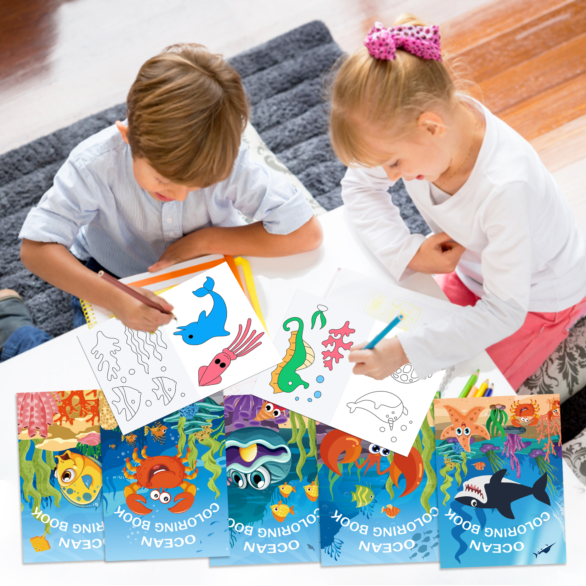16pcs Cartoon Underwater World - Food Snacks Coloring Book บทวิจารณ์และราคา