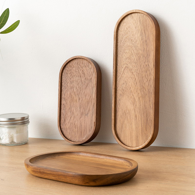 Tableware Solid Wood Food Tray - Food In Japanese Snacks บทวิจารณ์และราคา