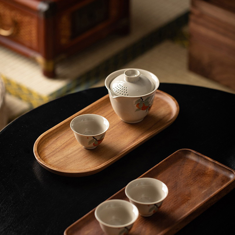 Tableware Solid Wood Food Tray - Food In Japanese Snacks บทวิจารณ์และราคา