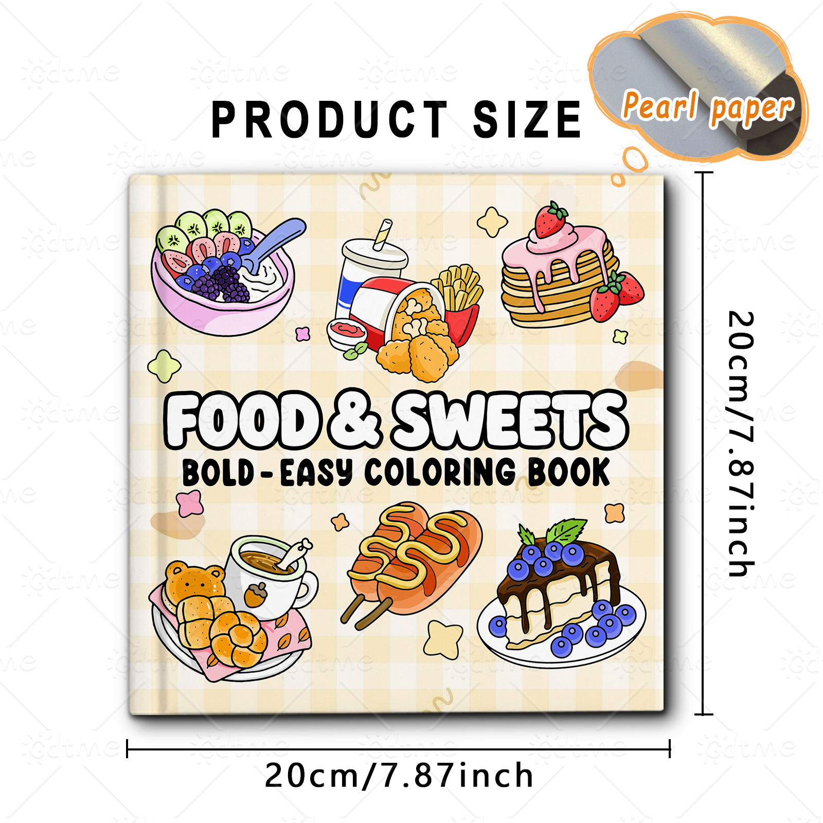 FOOD SWEETS Bold-easy Patterns - Food Snacks Coloring Book บทวิจารณ์และราคา
