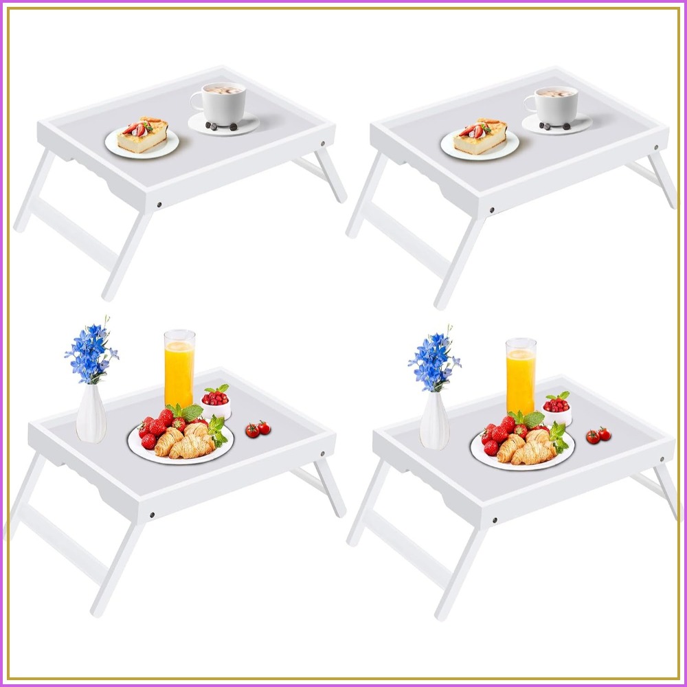 Folding Bed Tray Table with Le - Food Snacks To Eat บทวิจารณ์และราคา