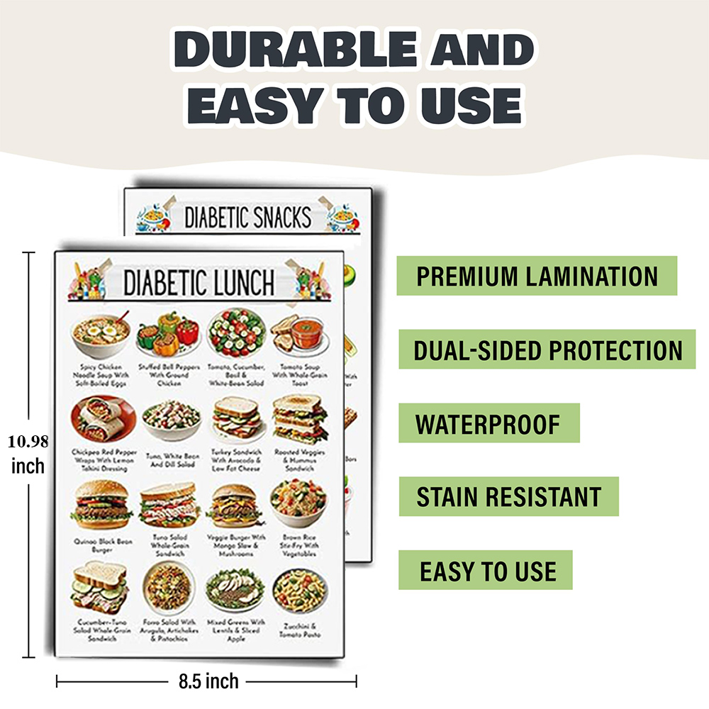 12pcs Diabetic Meal Planner Un - Food Snacks To Eat บทวิจารณ์และราคา