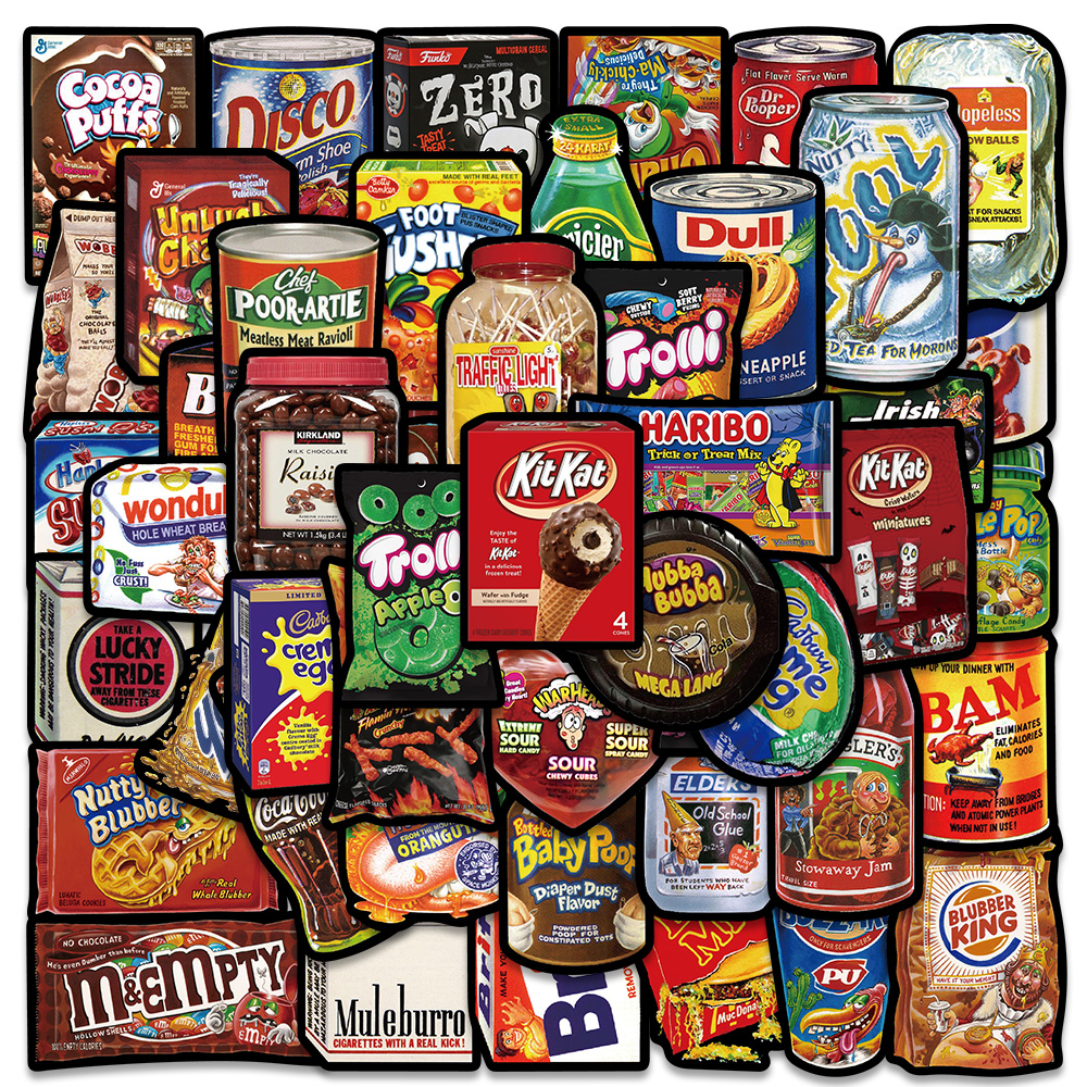 48PCS Cartoon American Snacks  - American Food Y Snacks บทวิจารณ์และราคา