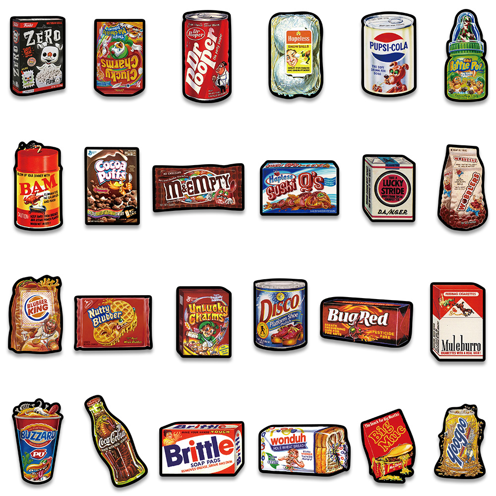 48PCS Cartoon American Snacks  - American Food Y Snacks บทวิจารณ์และราคา