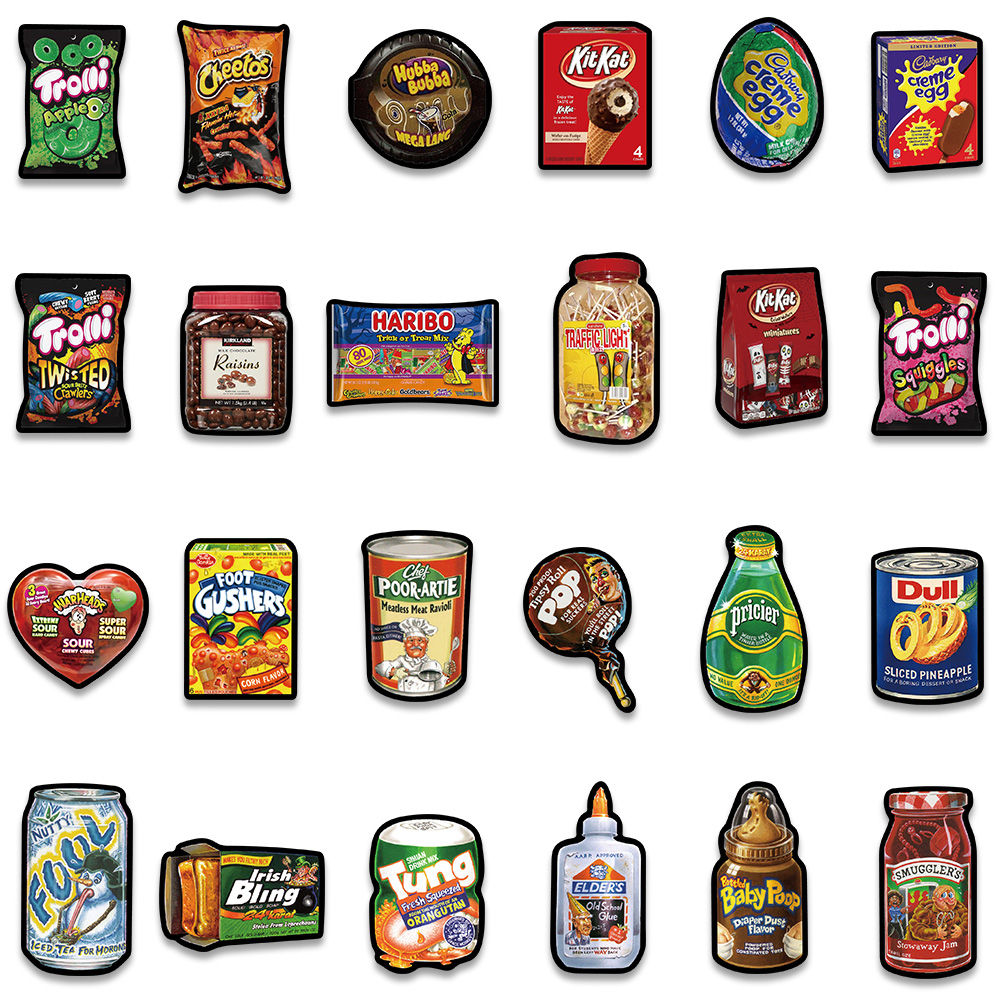 48PCS Cartoon American Snacks  - American Food Y Snacks บทวิจารณ์และราคา