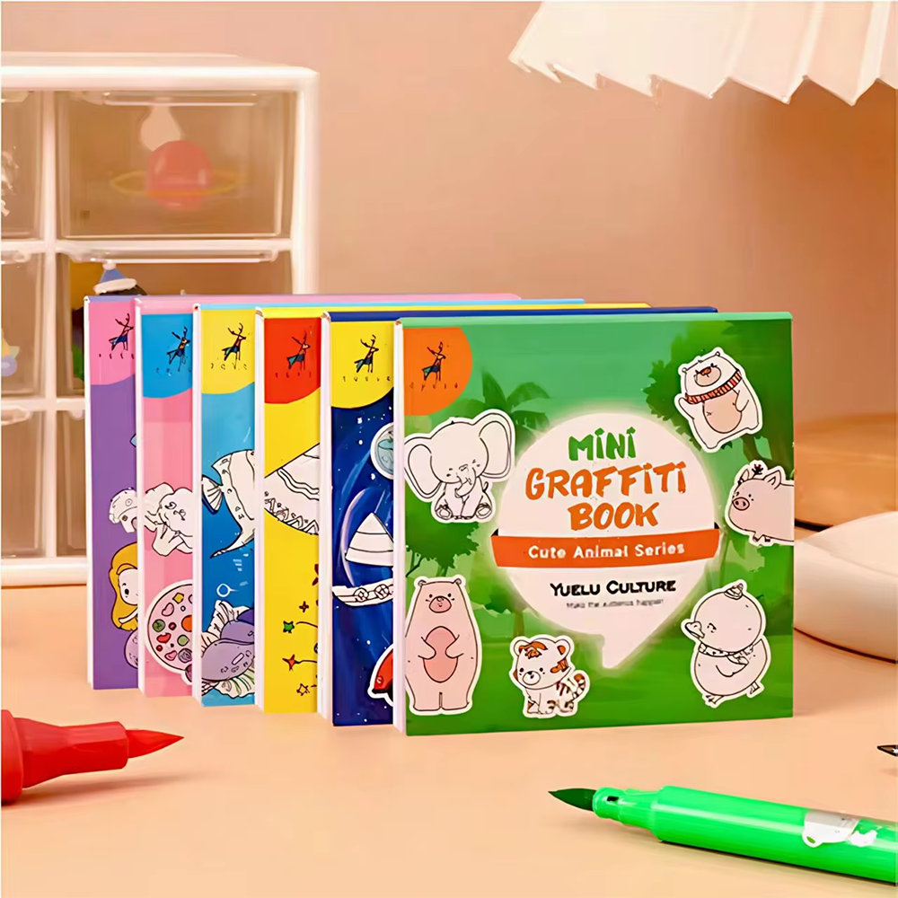50Sheets Mini Graffiti Noteboo - Food Snacks Coloring Book บทวิจารณ์และราคา