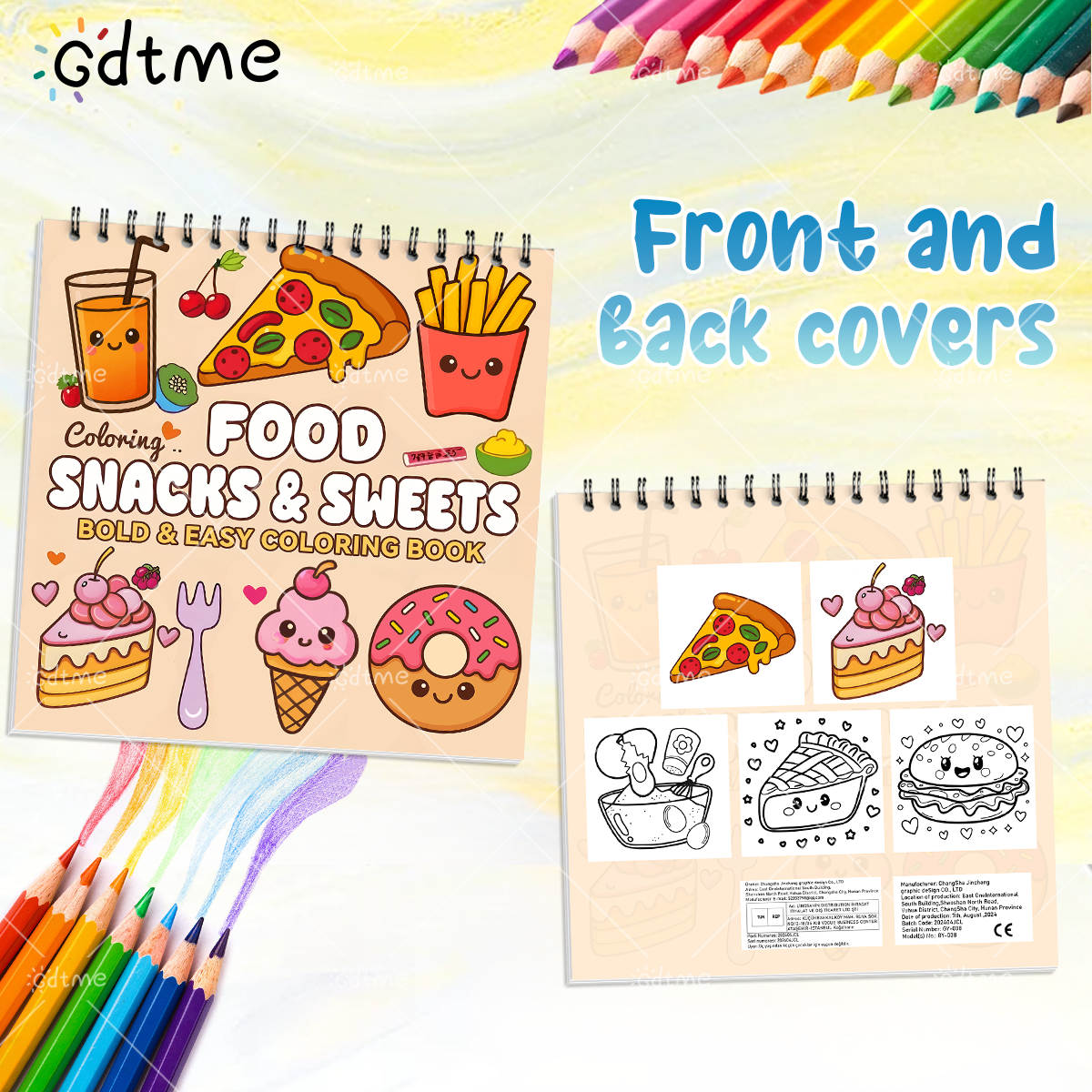 FOOD SNACKS & SWEETS Themed Co - Food Snacks Coloring Book บทวิจารณ์และราคา