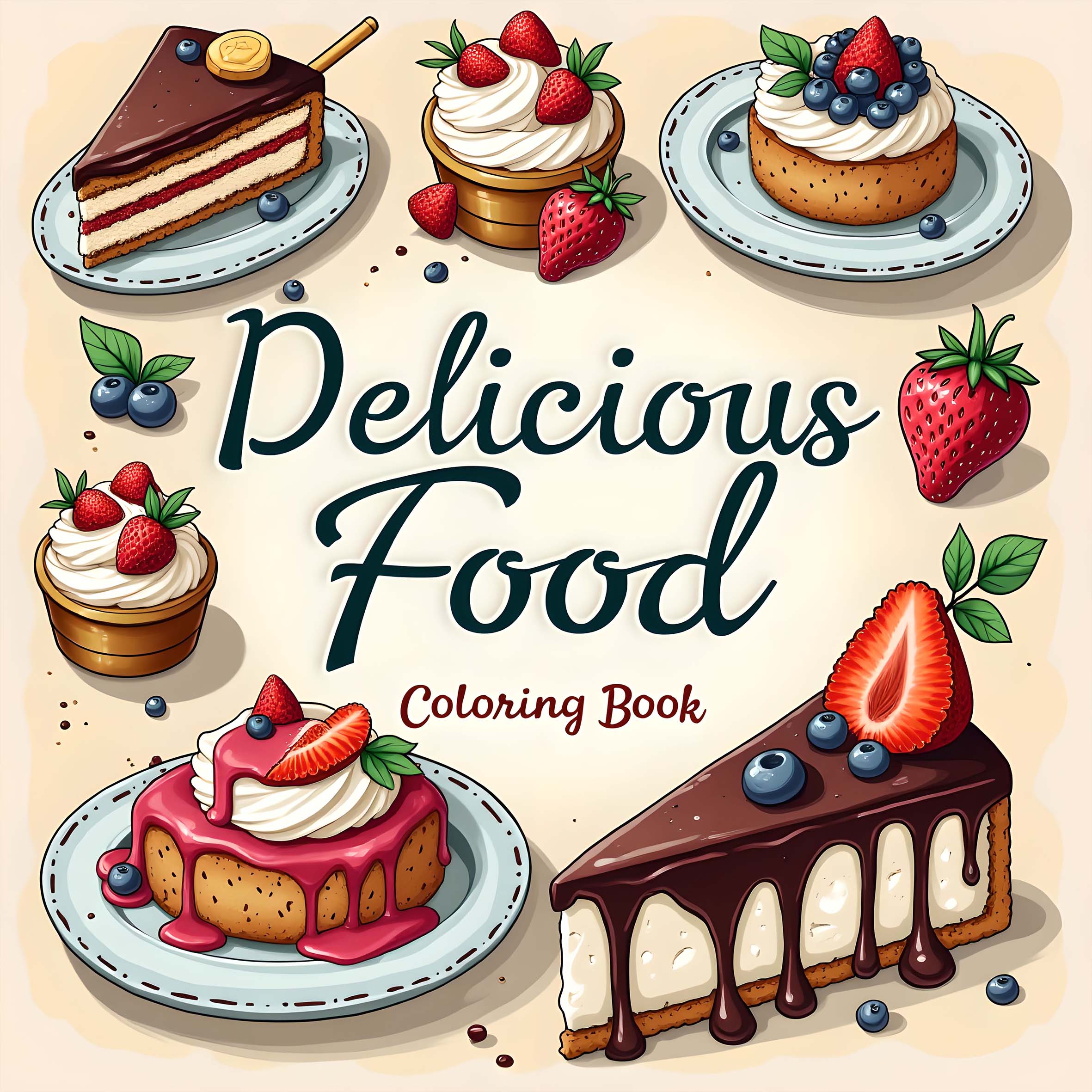 1pc Food Style Art Coloring Bo - Food Snacks Coloring Book บทวิจารณ์และราคา