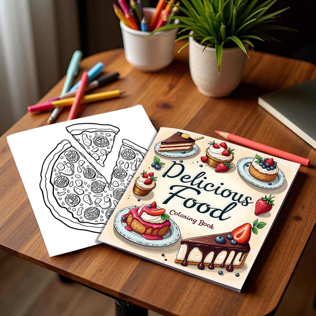 1pc Food Style Art Coloring Bo - Food Snacks Coloring Book บทวิจารณ์และราคา