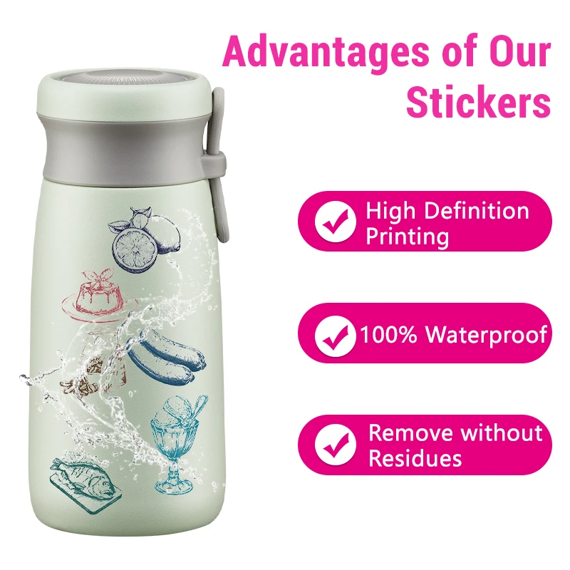 50PCS Retro Food Stickers Set  - Yummy Food Snacks บทวิจารณ์และราคา