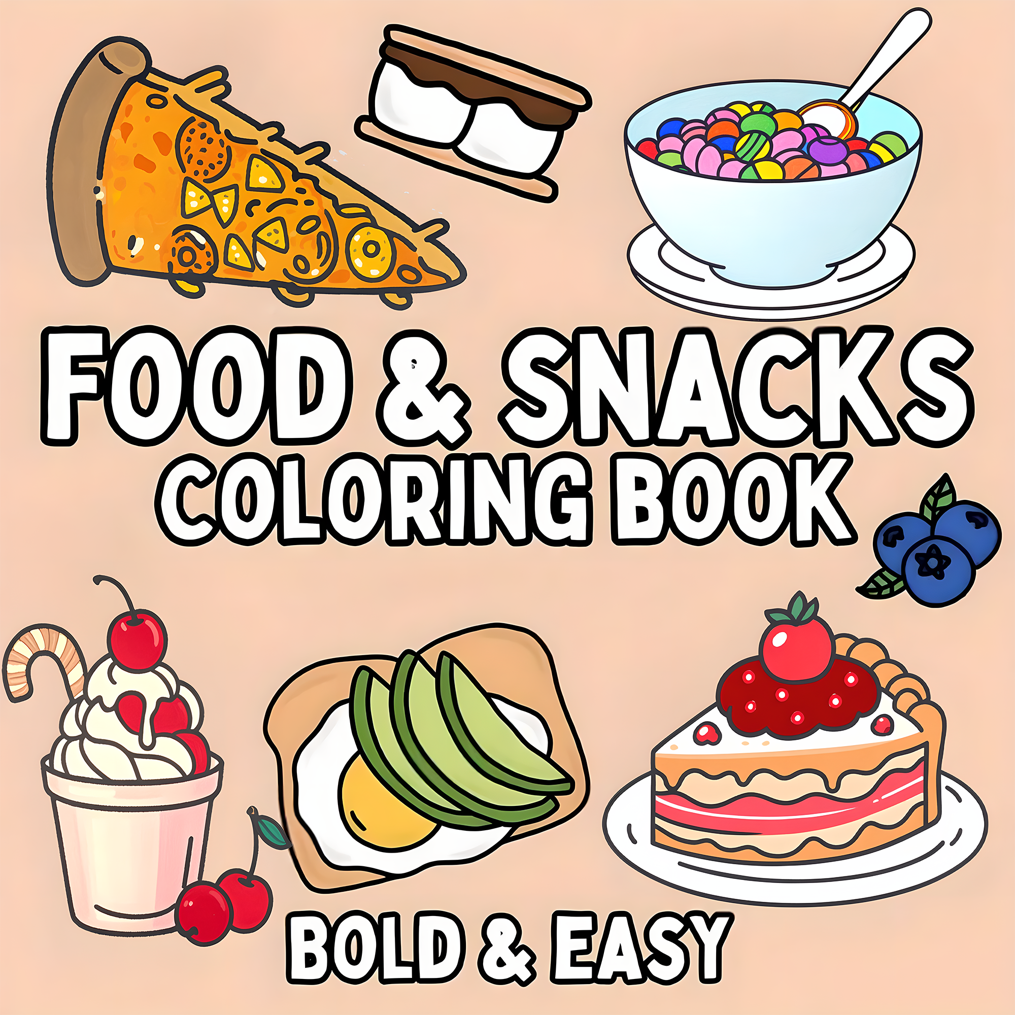 Delicious Food & Snack Themed  - Food Snacks Coloring Book บทวิจารณ์และราคา