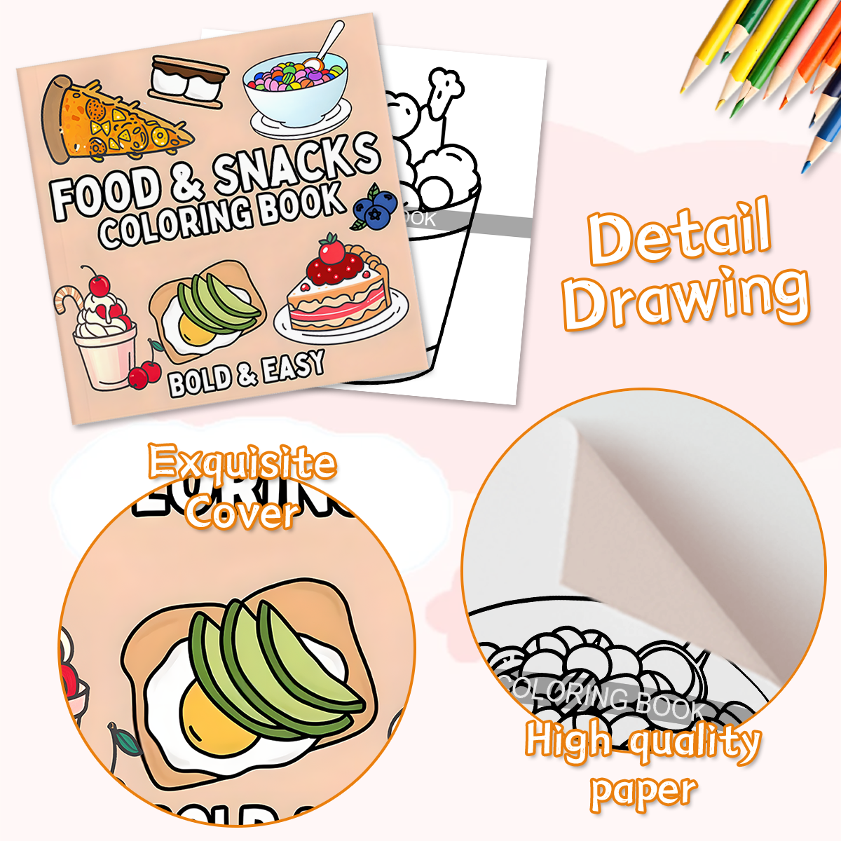 Delicious Food & Snack Themed  - Food Snacks Coloring Book บทวิจารณ์และราคา