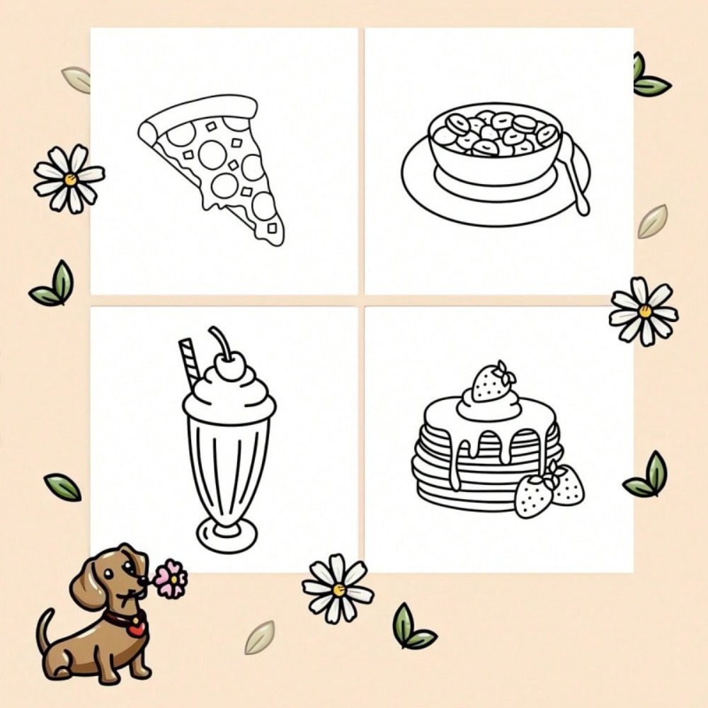 Food and Snacks Coloring Book  - Food Snacks Coloring Book บทวิจารณ์และราคา