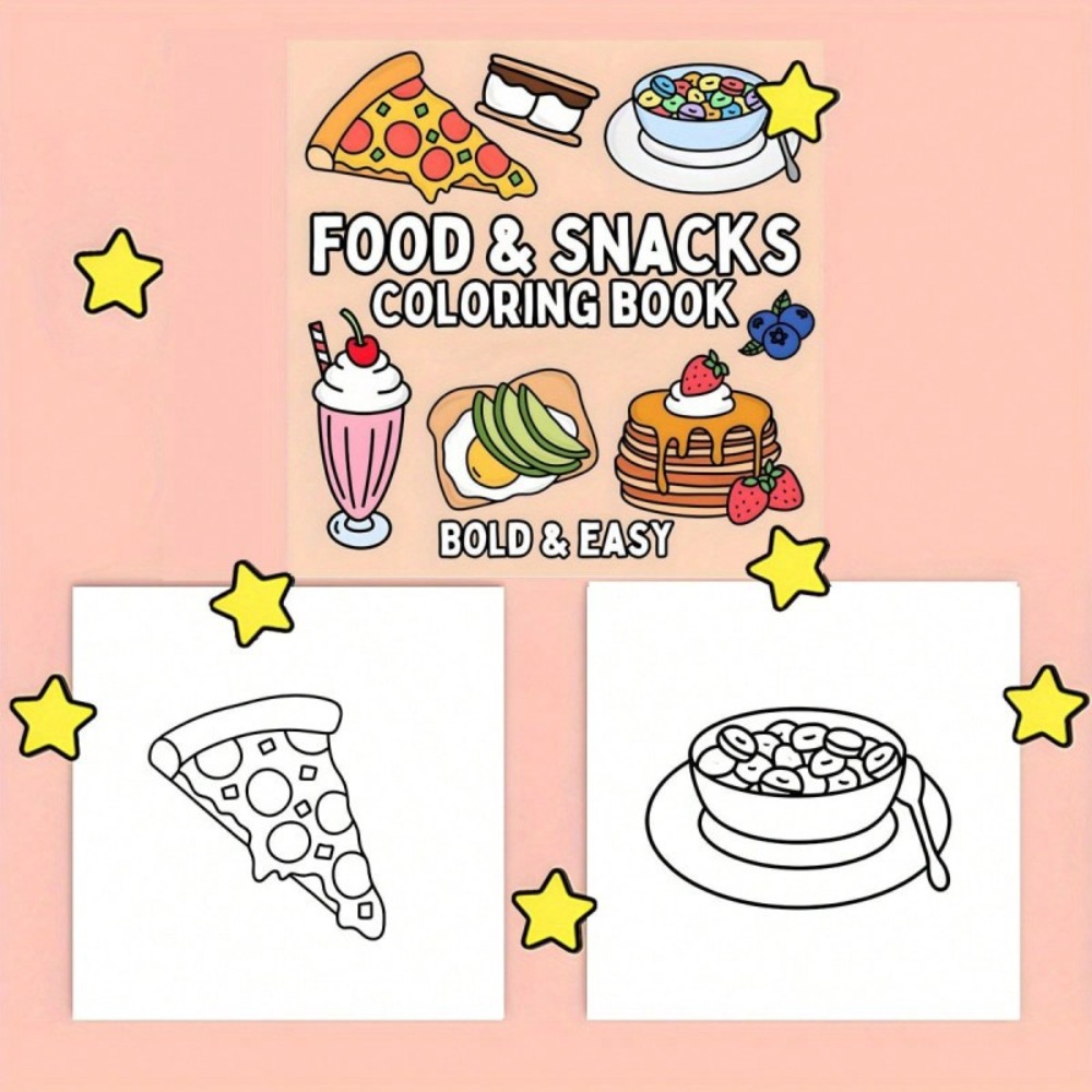 Food and Snacks Coloring Book  - Food Snacks Coloring Book บทวิจารณ์และราคา