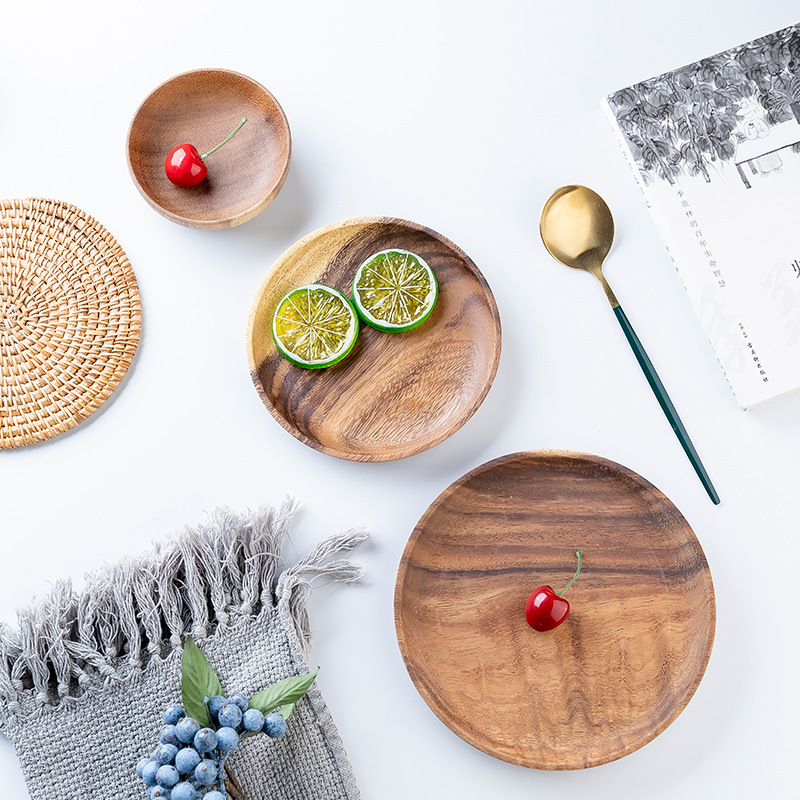 Wooden Dinner Plates Household - Food In Japanese Snacks บทวิจารณ์และราคา