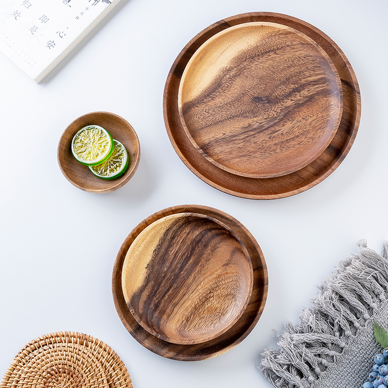 Wooden Dinner Plates Household - Food In Japanese Snacks บทวิจารณ์และราคา