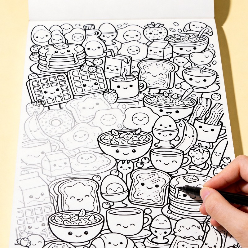 An Adult Decompression and Med - Food Snacks Coloring Book บทวิจารณ์และราคา