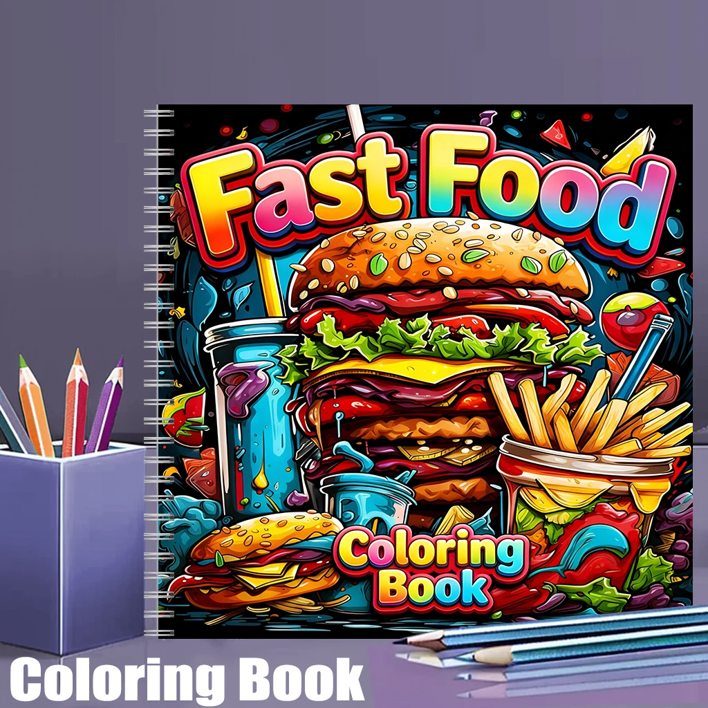 Fast Food Coloring Book for Ad - Food Snacks Coloring Book บทวิจารณ์และราคา