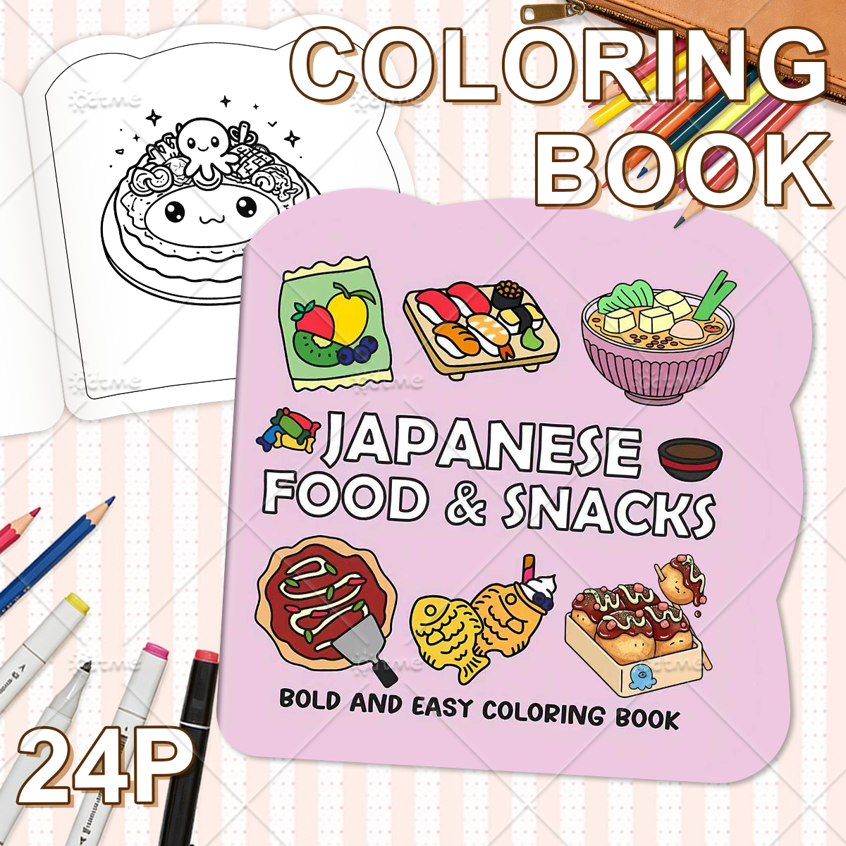 JAPANESE FOOD & SNACKS Irregul - Food Snacks Coloring Book บทวิจารณ์และราคา